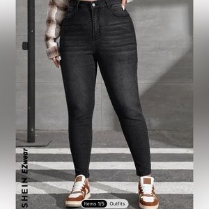 Shein EZ Wear Plus Bleach Wash Skinny Jeans - 2X 16 only worn once.